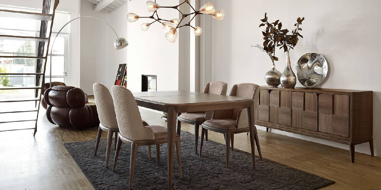Contemporary dining table and chair by Luigi Volpi for Noblesse Interiors Romania.jpg